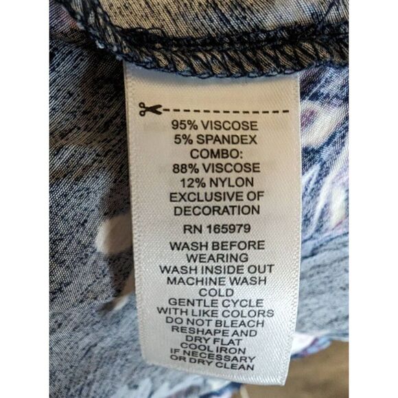 Cupio Multicolor Floral Print Long Sleeve Blouse Women's Small - Picture 6 of 6